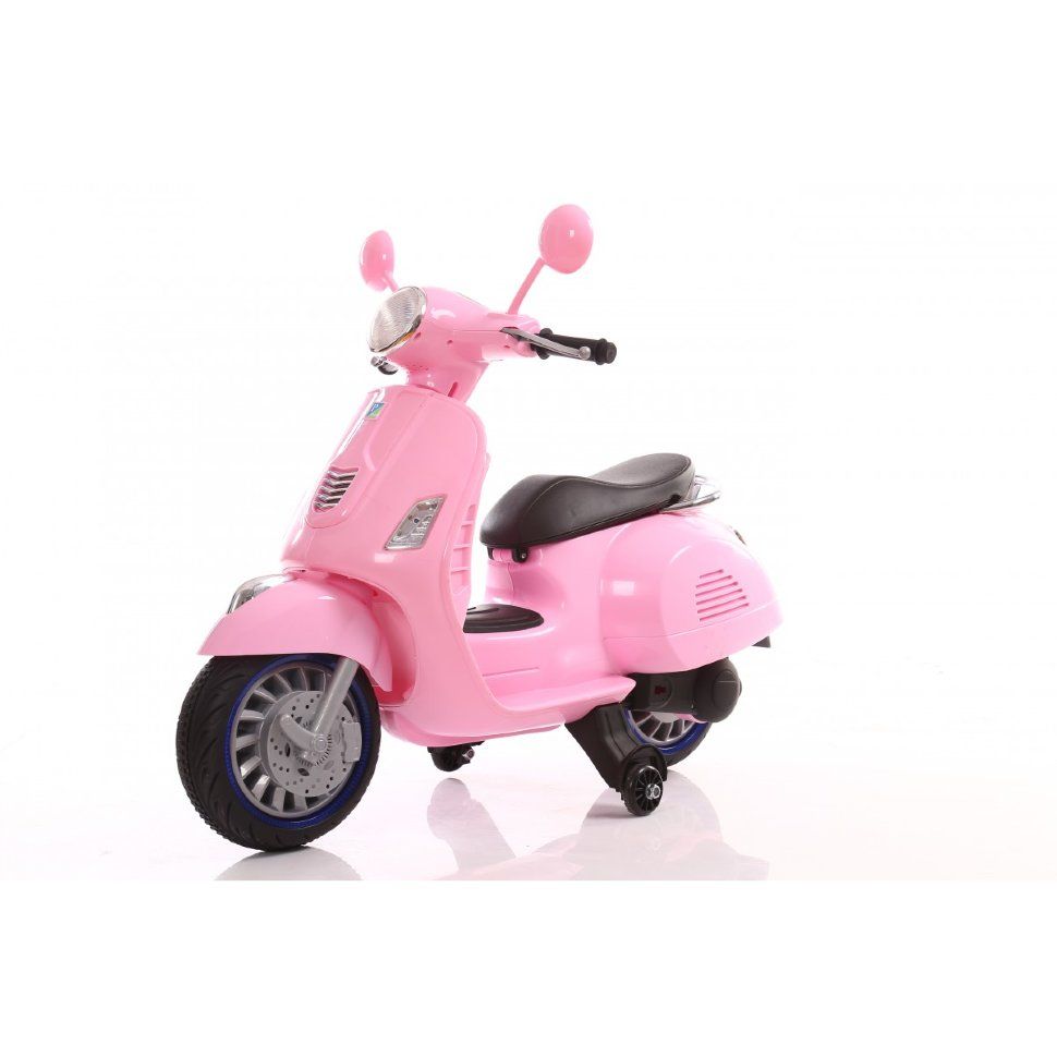 Скутер детей лет. Электромотоцикл детский Веспа. Детский электромотоцикл Vespa. Электромотоцикл Pink Rabbit не-1001a. Детский Веспа электромотоцикл розовый.